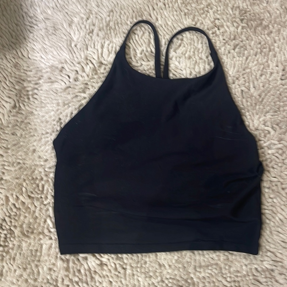 Longline workout top.medium. Black. Old navy